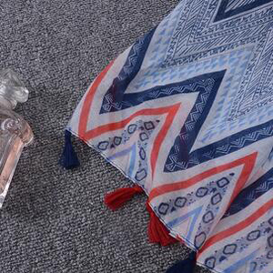 Female Wavy lines tassel scarf wholesale