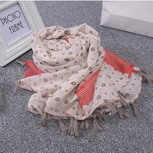 Pure fresh dot voile lace scarf wholesale