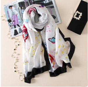 Classic star printed silk wholesale