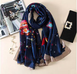 Classic star printed silk wholesale