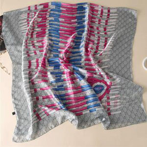 Letters printed striped silk scarves wholesale