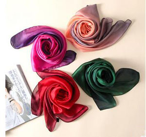 Emulation silk gradient elegant temperament scarf wholesale