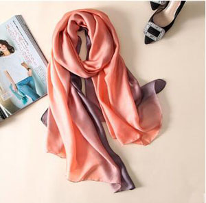 Emulation silk gradient elegant temperament scarf wholesale