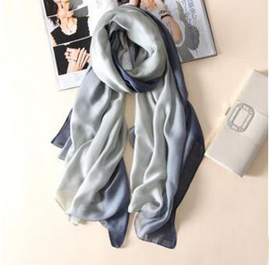 Emulation silk gradient elegant temperament scarf wholesale