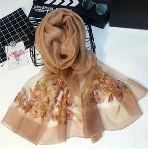 Female embroidered beach scarves wholesale