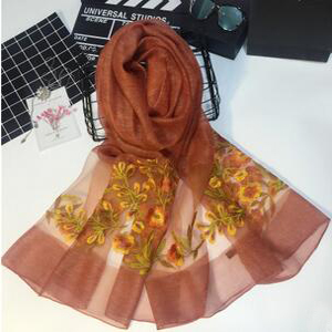 Female embroidered beach scarves wholesale