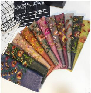 Female embroidered beach scarves wholesale