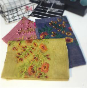 Female embroidered beach scarves wholesale