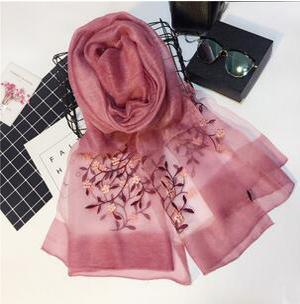 National wind silk embroidery wool scarf wholesale