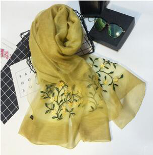 National wind silk embroidery wool scarf wholesale