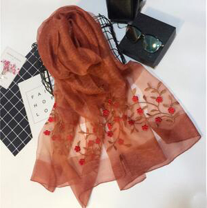 National wind silk embroidery wool scarf wholesale