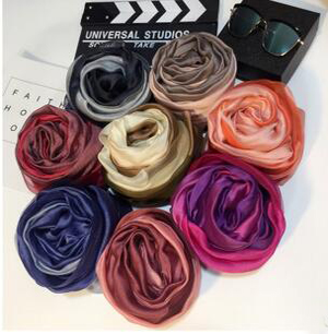 Double color silk wool scarves wholesale