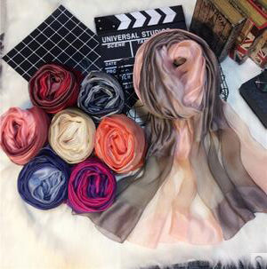 Double color silk wool scarves wholesale