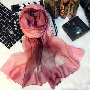 Double color silk wool scarves wholesale