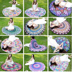 Chiffon round beach towels female beach mat wholesale