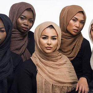 Cotton linen crushed scarf Wool muslims scarf wholesale