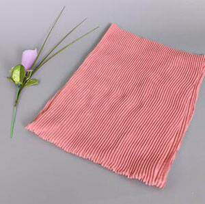 Pure color fold female scarf wholesale