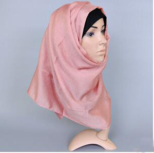 Monochrome shiny turban female scarf wholesale