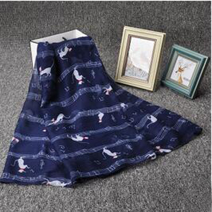 Female voile cute cartoon notes kitten scarf wholesale