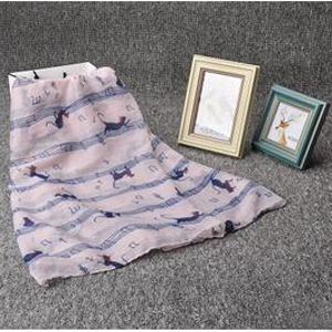 Female voile cute cartoon notes kitten scarf wholesale