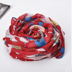 Lovely elephant voile scarf wholesale