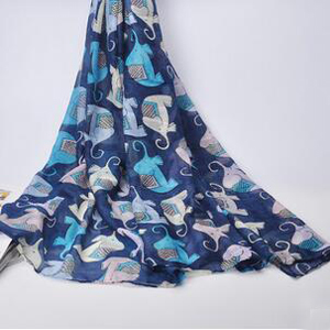 Lovely elephant voile scarf wholesale