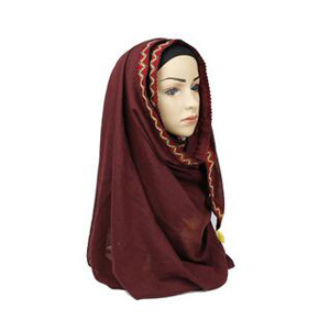 Female monochrome tassel with cotton scarf wholesale