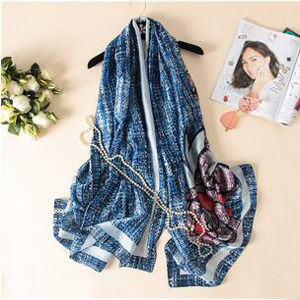 Classic peony female emulation silk scarf wholesale