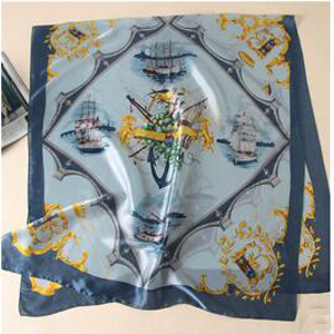 Fresh sailboat pattern print scarf wholesale