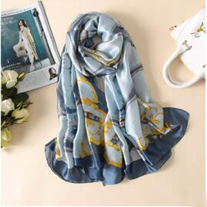 Fresh sailboat pattern print scarf wholesale