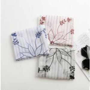 Nail-beaded cotton flower female linen scarves wholesale