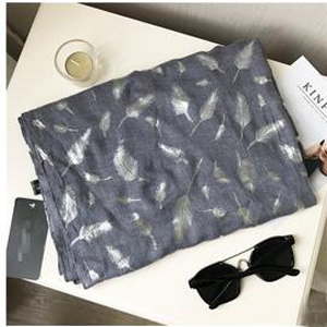 Gold female cotton linen scarf wholesale