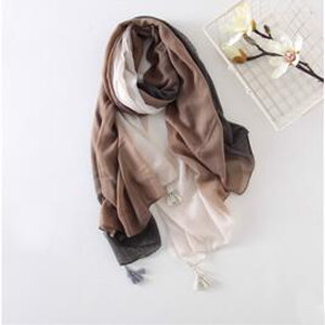 Gradient print vintage cotton scarf wholesale