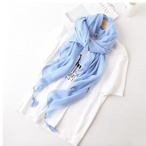 pure colour womens summer beach fresh silk scarf wholesale