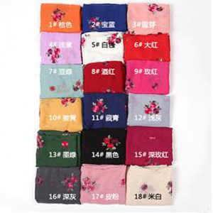 Female rose national wind pure hand silk scarf wholesale