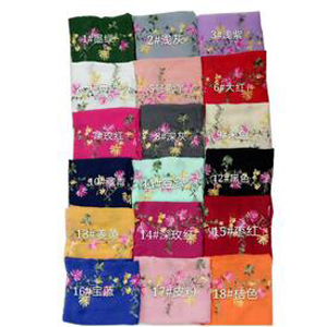 Embroidered cotton linen female scarves wholesale