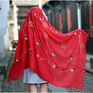 Cashew embroidered beach towel scarf wholesale