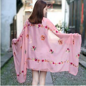 Cashew embroidered beach towel scarf wholesale