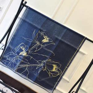 Sketch roses printed emulation silk scarves wholesale