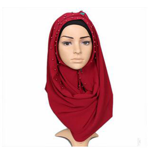 Pearl chiffon colored female scarf wholesale