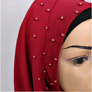 Pearl chiffon colored female scarf wholesale
