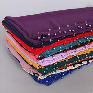 Pearl chiffon colored female scarf wholesale