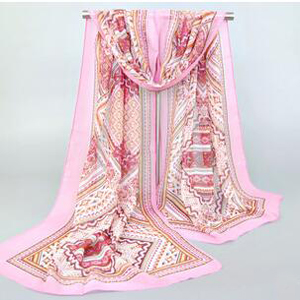 Printed female chiffon silk scarf wholesale