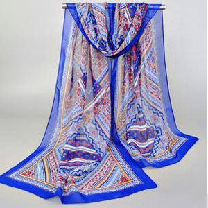 Printed female chiffon silk scarf wholesale