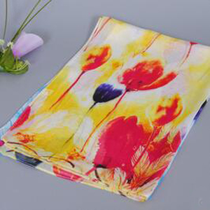Womens tulip flowers chiffon silk scarves wholesale