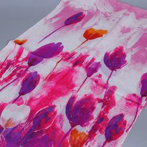 Womens tulip flowers chiffon silk scarves wholesale