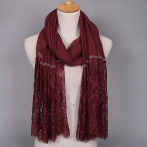 Lace cotton splicing female scarf wholesale