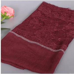 Lace cotton splicing female scarf wholesale