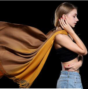 Woolen double color thermal scarf wholesale