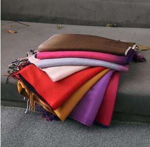 Woolen double color thermal scarf wholesale
